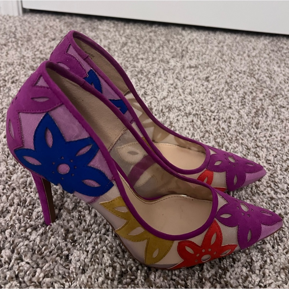 Colorful Floral Women's Heels